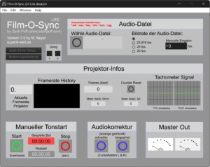 So sieht die Film-O-Sync 2.0 Lite-Version beim Start aus