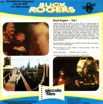 Super 8-Cover Buck Rogers Teil 1 (Rückseite) Super 8-Cover Buck Rogers Teil 1 (Rückseite)
