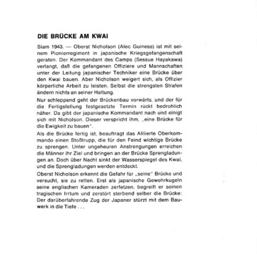 Super 8-Cover Die Brücke am Kwai (Inlay) Super 8-Cover Die Brücke am Kwai (Inlay)