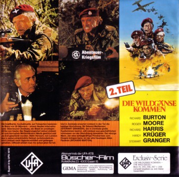 Super 8-Cover Die Wildgänse kommen Teil 2 (Rückseite) Super 8-Cover Die Wildgänse kommen Teil 2 (Rückseite)