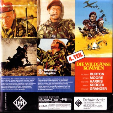 Super 8-Cover Die Wildgänse kommen Teil 4 (Rückseite) Super 8-Cover Die Wildgänse kommen Teil 4 (Rückseite)