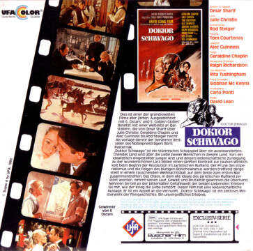 Super 8-Cover Doktor Schiwago Teil 1 (Rückseite) Super 8-Cover Doktor Schiwago Teil 1 (Rückseite)