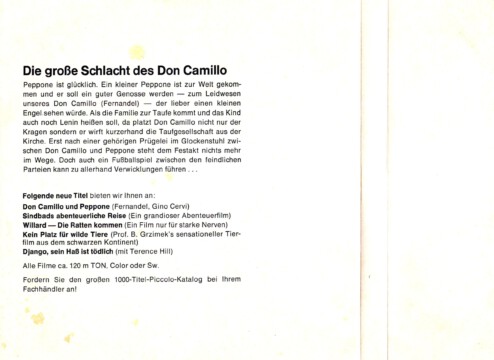 Super 8-Cover Don Camillo und Peppone - Die große Schlacht des Don Camillo (Inlay) Super 8-Cover Don Camillo und Peppone - Die große Schlacht des Don Camillo (Inlay)