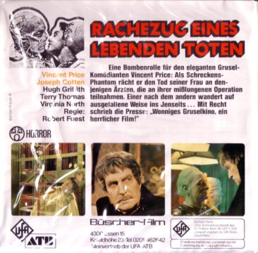 Super 8-Cover Das Schreckenskabinett des Dr. Phibes Teil 1 (Rückseite) Super 8-Cover Das Schreckenskabinett des Dr. Phibes Teil 1 (Rückseite)