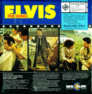 Super 8-Cover Elvis the King Teil 1 (Rückseite) Super 8-Cover Elvis the King Teil 1 (Rückseite)