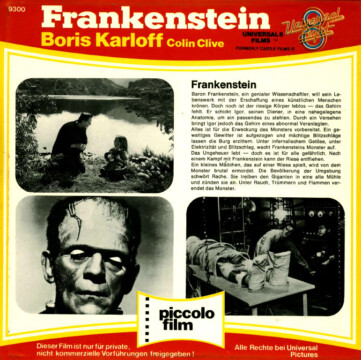 Super 8-Cover Frankenstein (Rückseite)