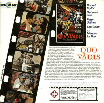 Super 8-Cover Quo vadis Teil 1 (Rückseite) Super 8-Cover Quo vadis Teil 1 (Rückseite)
